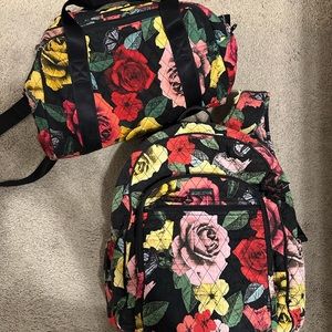 Vera Bradley backpack and weekender bag